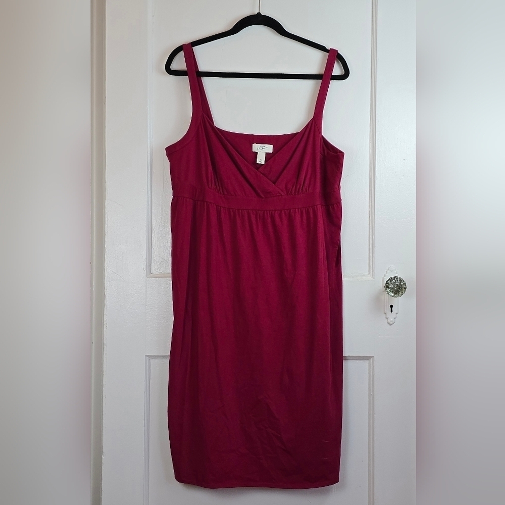 LOFT Factory Red Knit Sundress XL